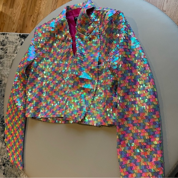 Nasty Gal Multi Color Sequin Blazer - Picture 12 of 14